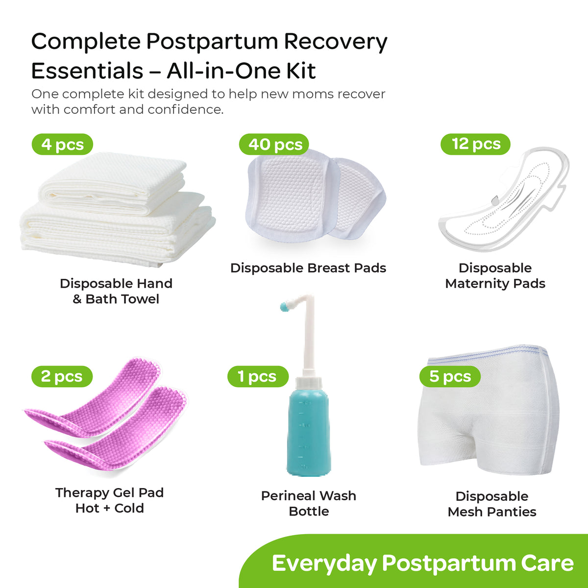 MOON Postpartum Recovery Kit | All-in-One Maternity Care Set for New Moms