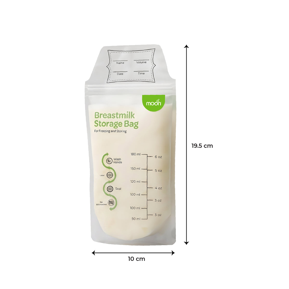 MOON Breastmilk Storage Bags – BPA-Free Leak Proof Bags 180ml
