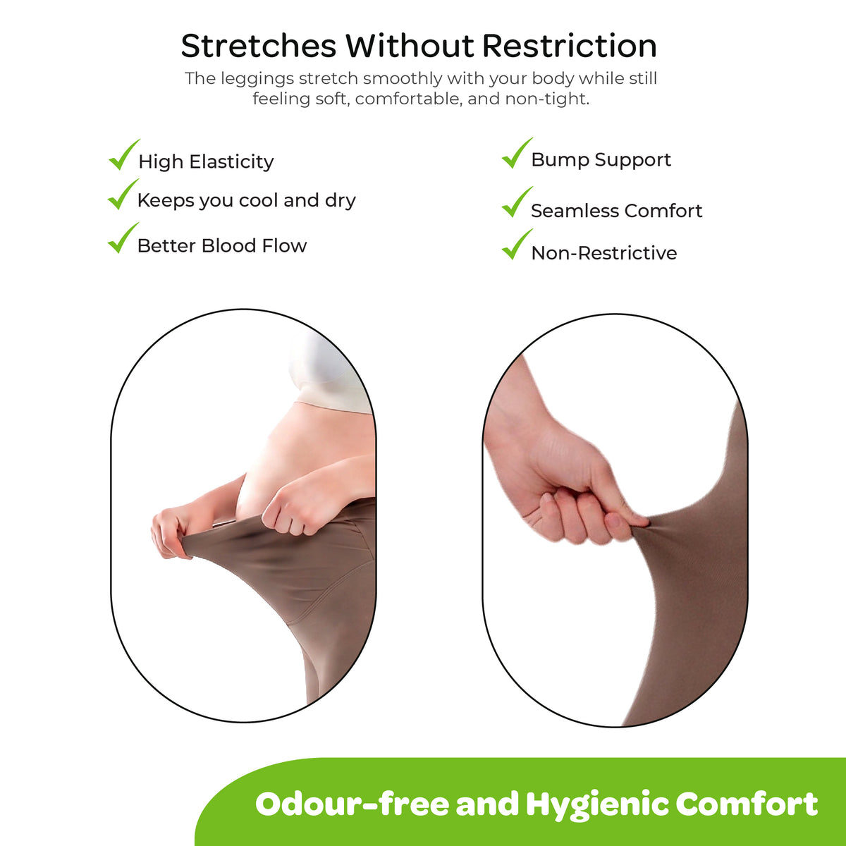MOON Maternity Leggings – High Waist Belly Support Pregnancy Pants