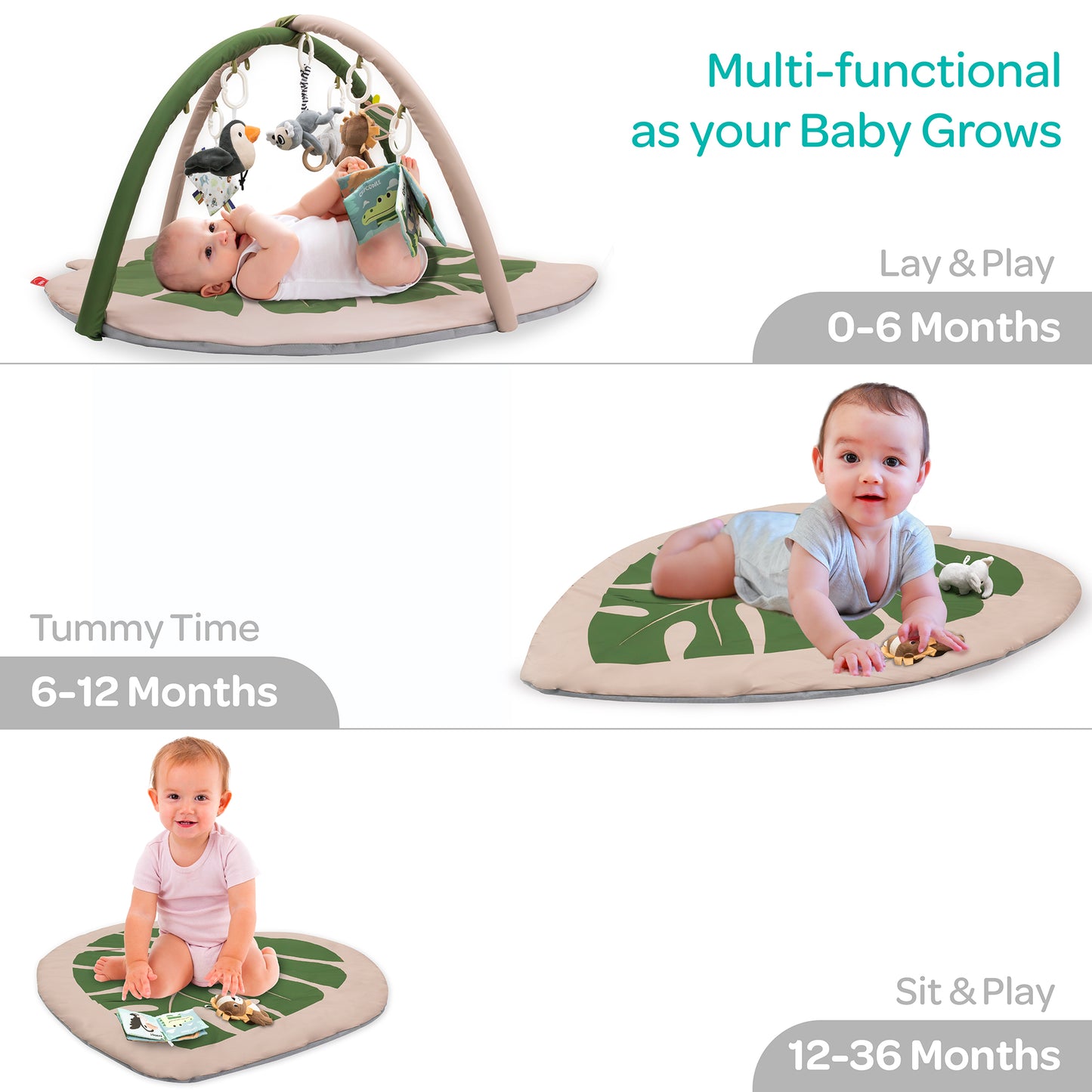 MOON Forest animal play mat- Beige