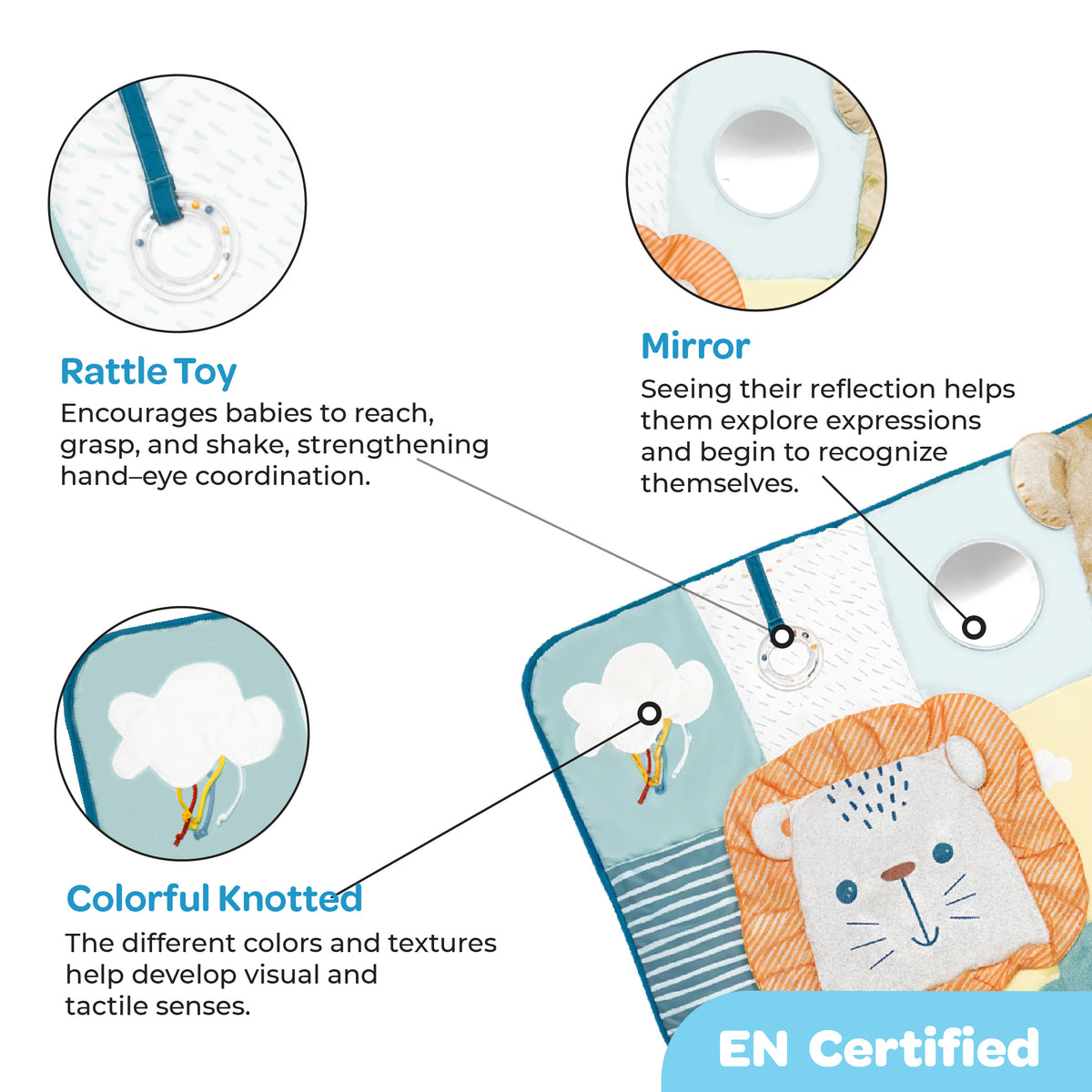 The Moon Brand Wilde Baby Floormat for Infants & Toddlers – Soft Cushioned Floor Mat