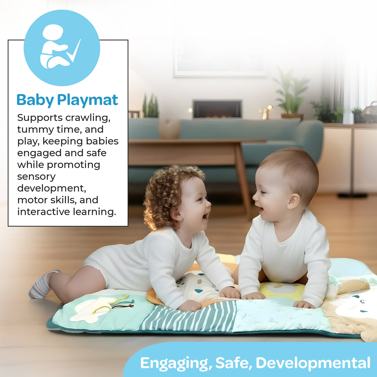 The Moon Brand Wilde Baby Floormat for Infants & Toddlers – Soft Cushioned Floor Mat