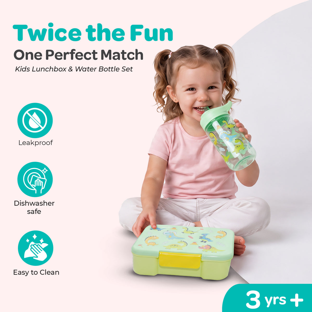 MOON Krazii Buddies Kids Lunchbox & Water Bottle Set