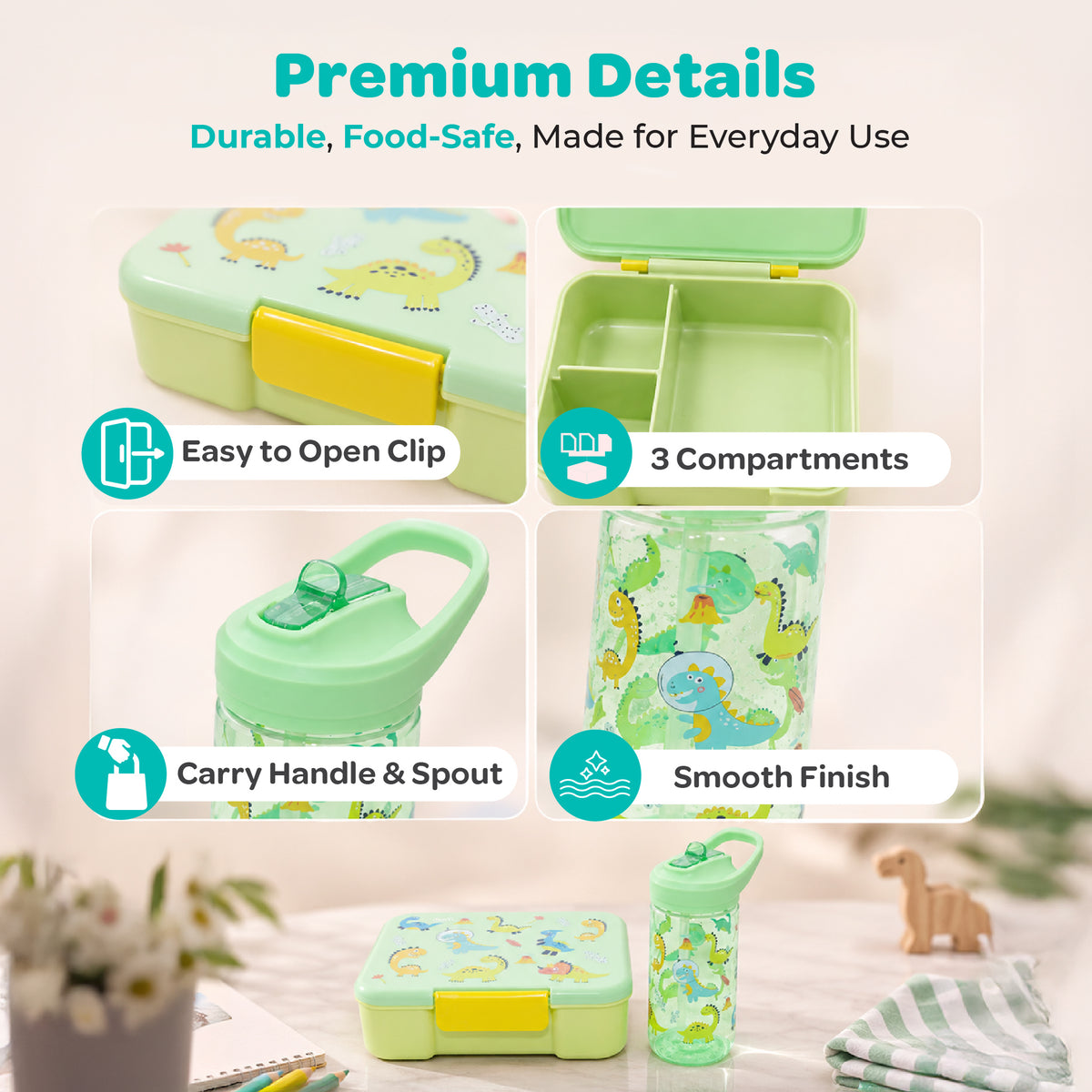 MOON Krazii Buddies Kids Lunchbox & Water Bottle Set