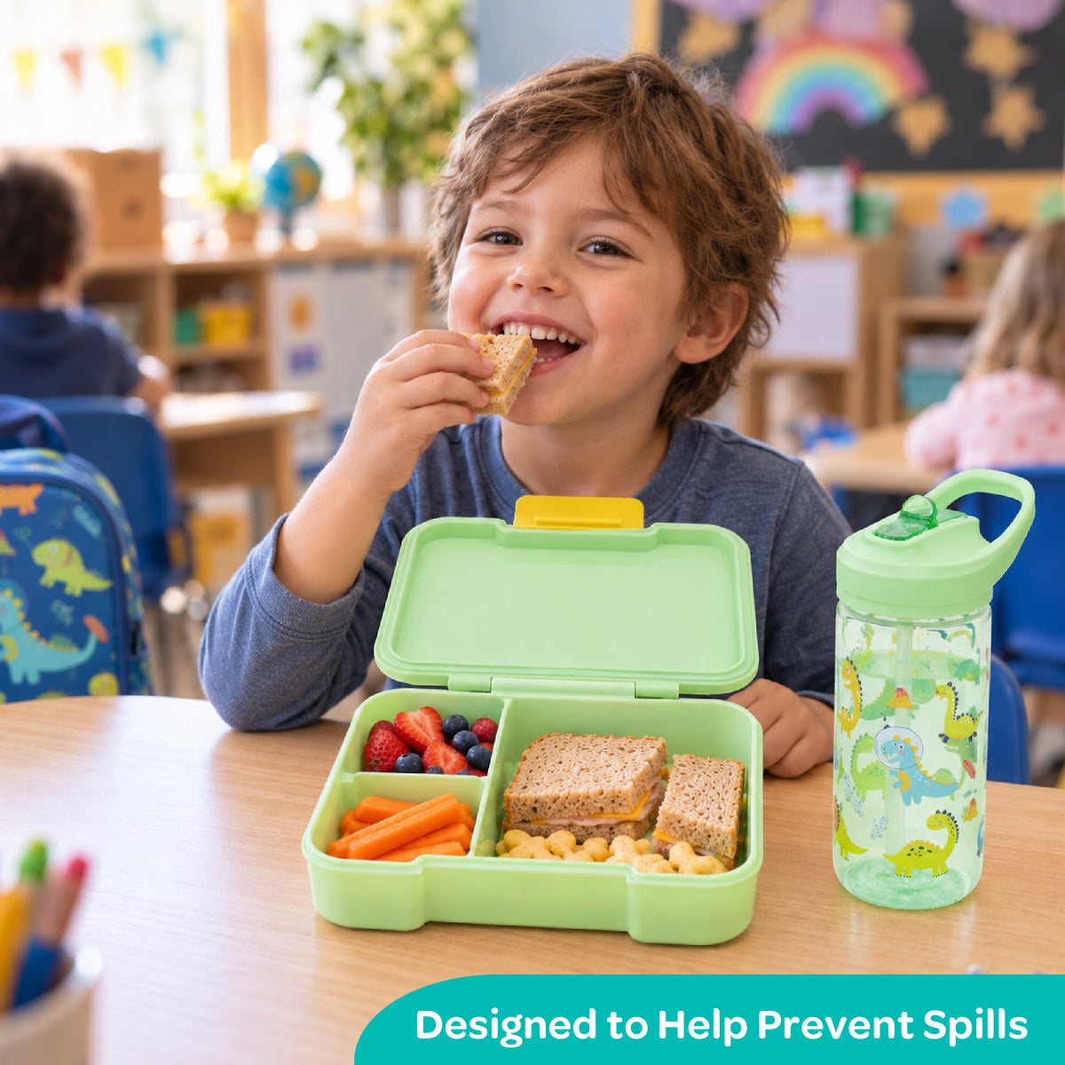 MOON Krazii Buddies Kids Lunchbox & Water Bottle Set