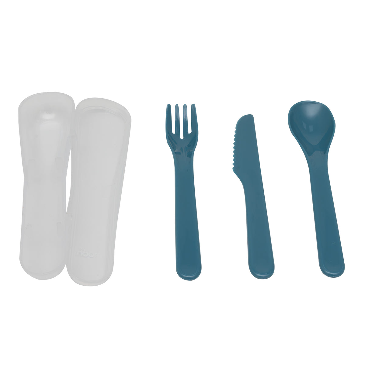 MOON 4-Piece Toddler Cutlery Set with Travel Case | Green