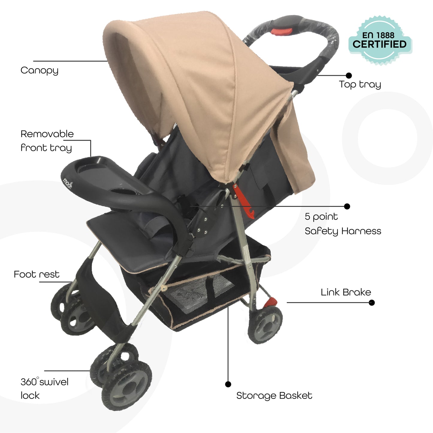 MOON - Bezik One Fold Stroller