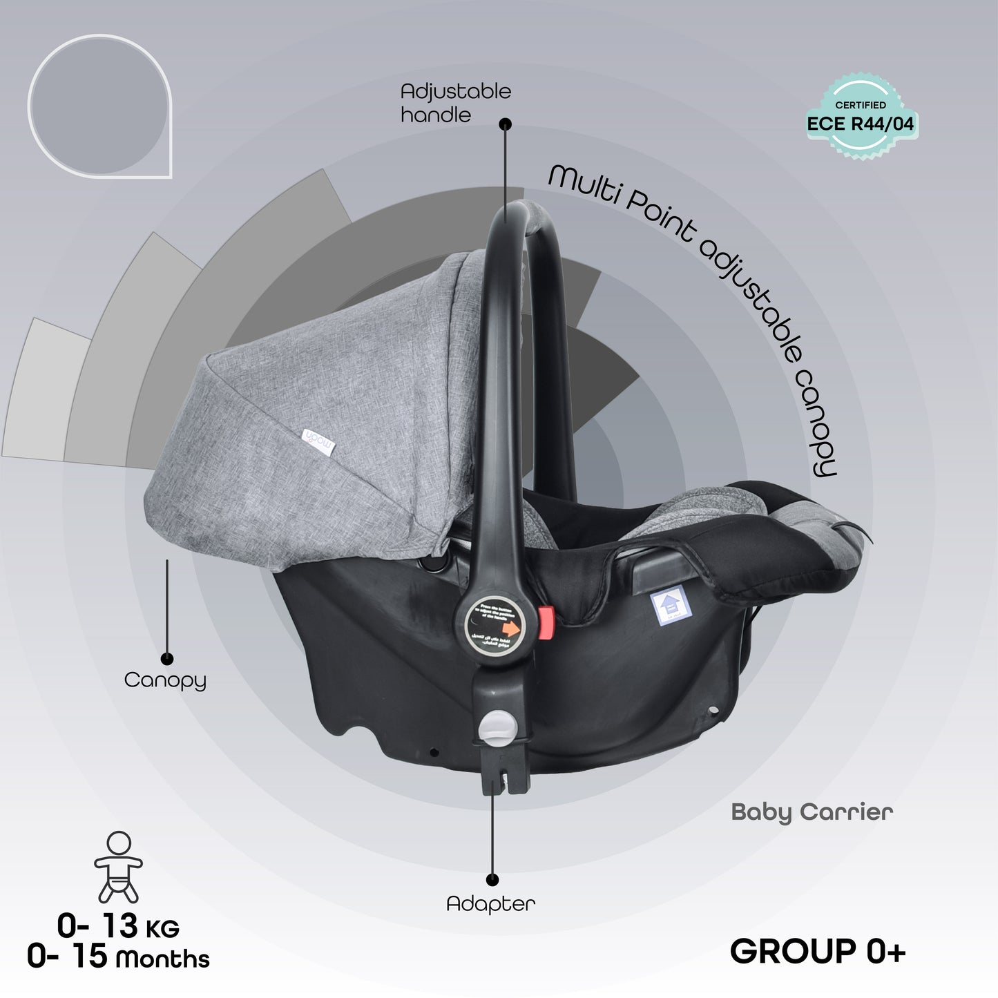 MOON Tres 3 in 1 Travel System-Black