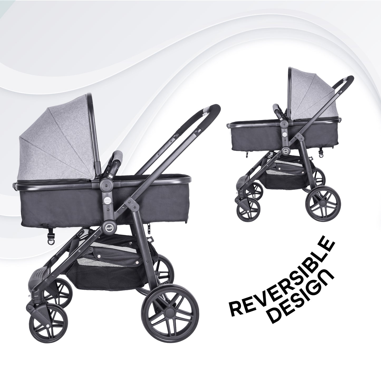 MOON Tres 3 in 1 Travel System-Black