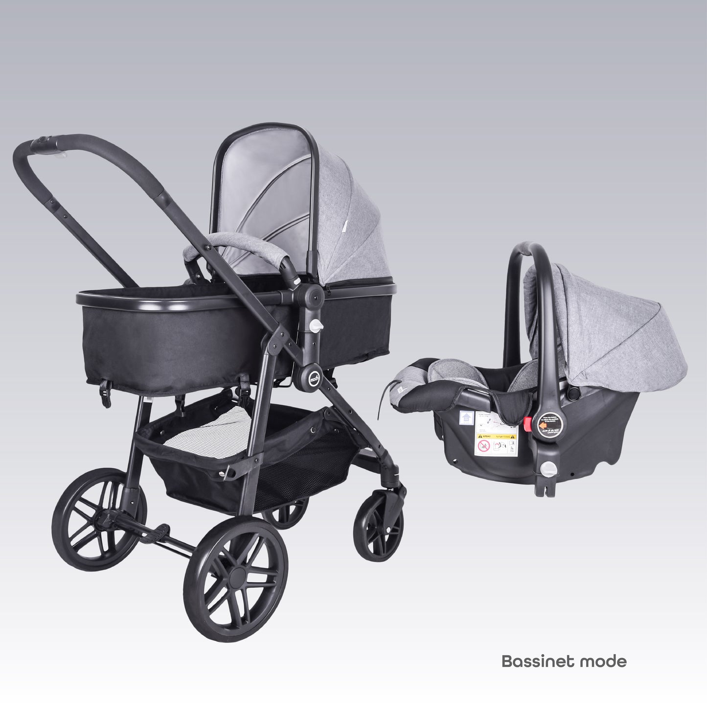 MOON Tres 3 in 1 Travel System-Black
