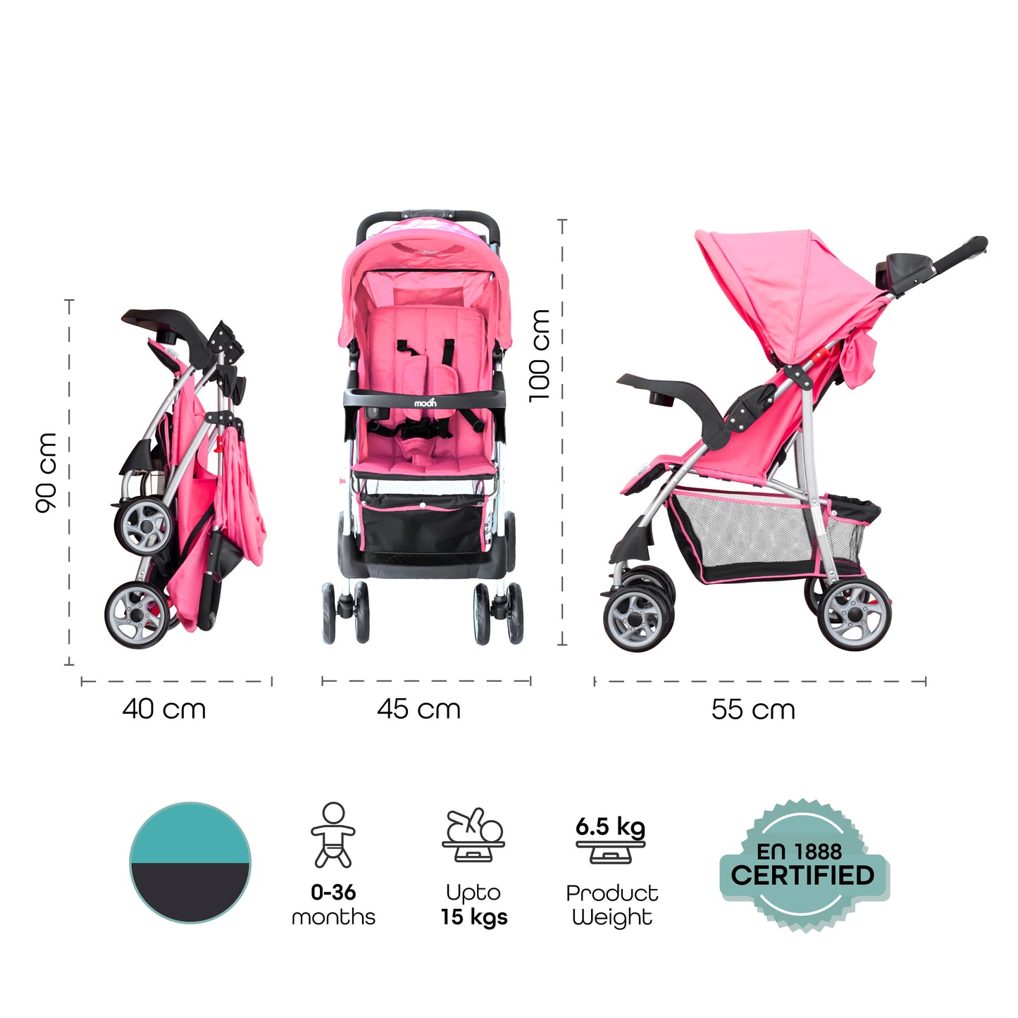 MOON Trek - One Fold Stroller