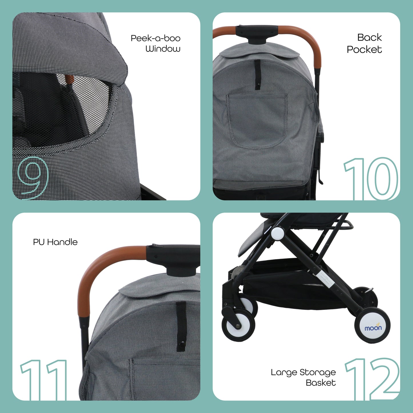MOON Ritzi - Cabin Stroller-Black