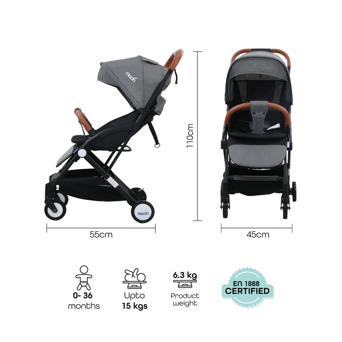 MOON Ritzi - Cabin Stroller-Black