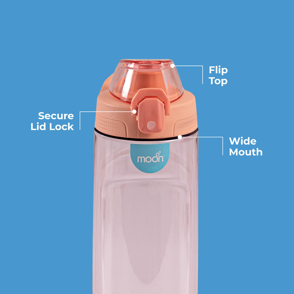 The Moon Brand Active Chug Bottle for Kids Portable 700ml Sippy Mug with Easy Sipping Spill Proof & Break Resistant BPA Free Dishwasher Safe- for All Kids- Blue - The Moon Brand™
