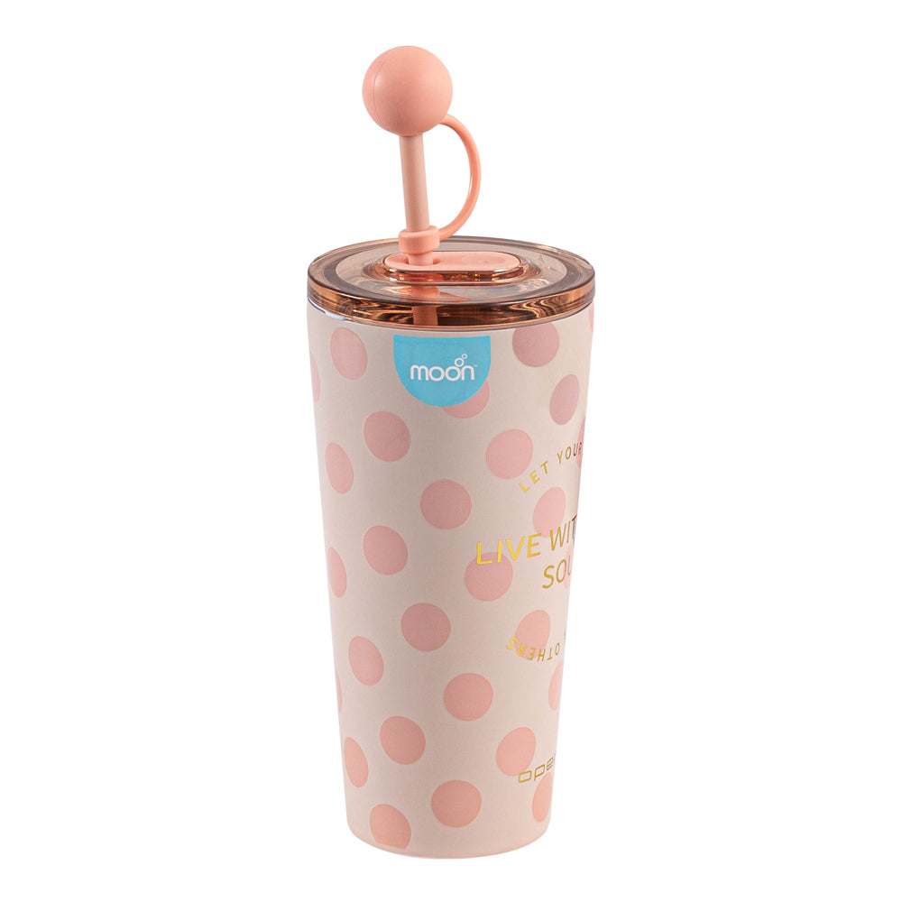 MOON Double Wall Smoothie Cup With Straw
86x86x206mm
473ml / 16oz-White - The Moon Brand™