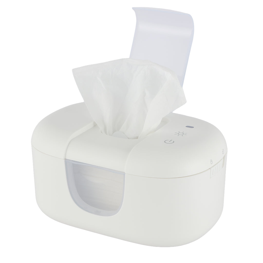 MOON Wipezy Baby Wipe Warmer with Night Light & LED Display, Adjustable Temp, Fits 80-100 Wipes-White