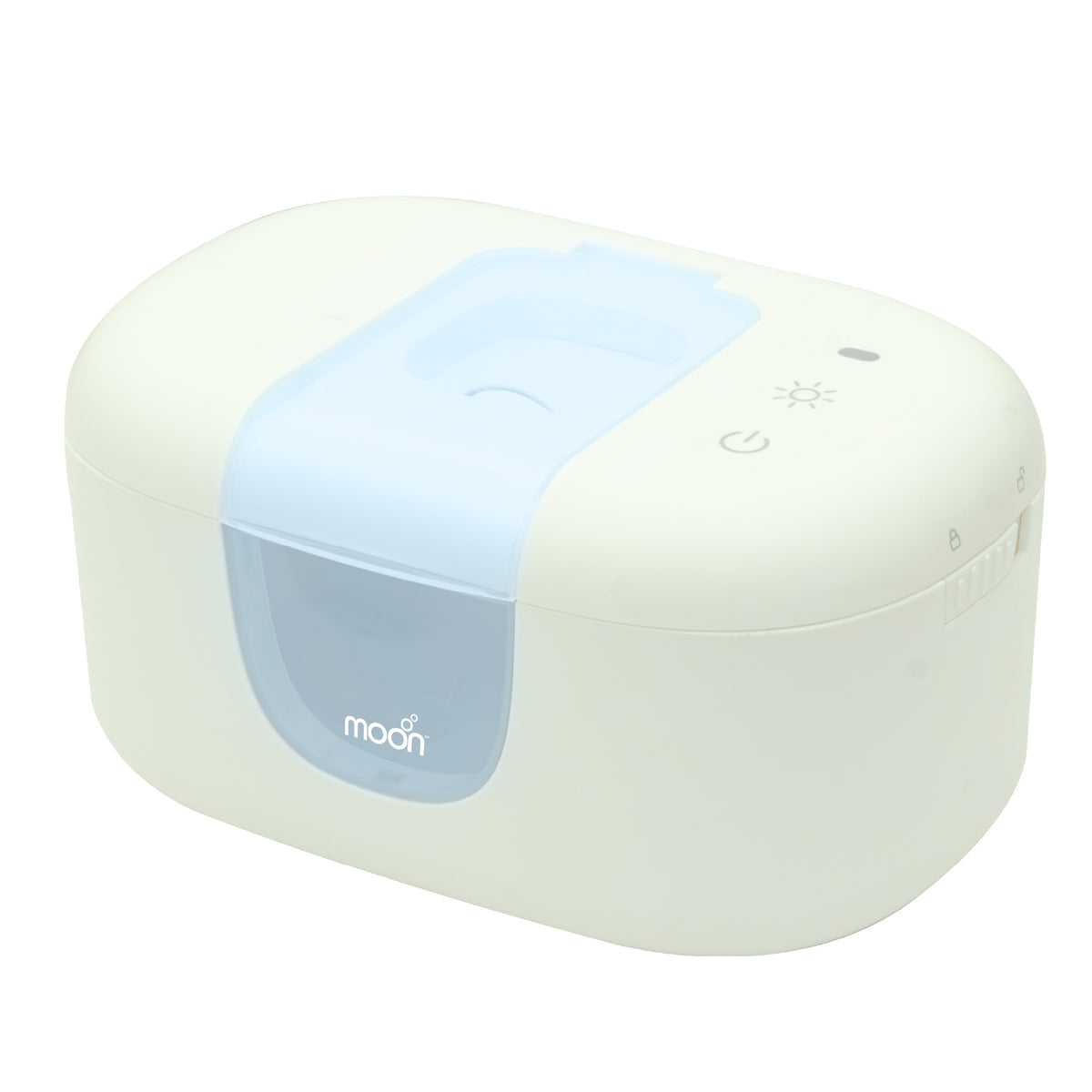 MOON Wipezy Baby Wipe Warmer with Night Light & LED Display, Adjustable Temp, Fits 80-100 Wipes-White
