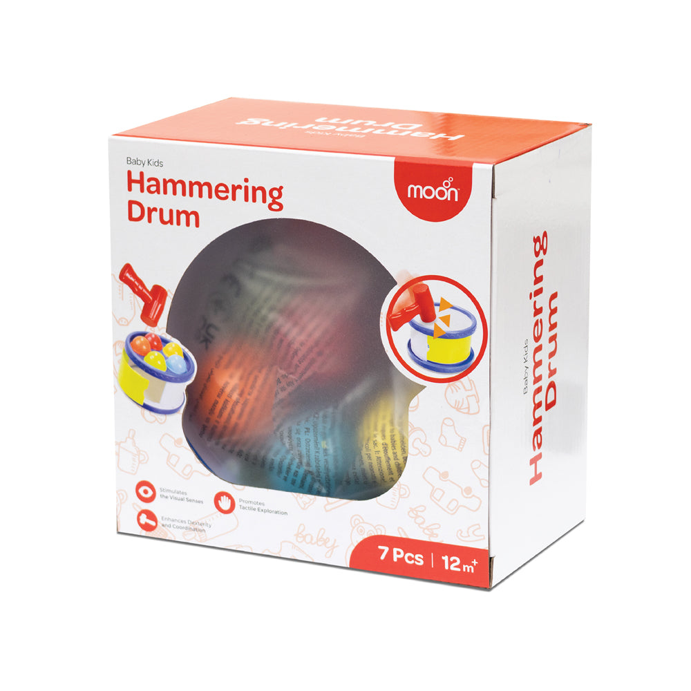 MOON Hammering Drum with 5 pound Balls for Boys and Girls – 12m+