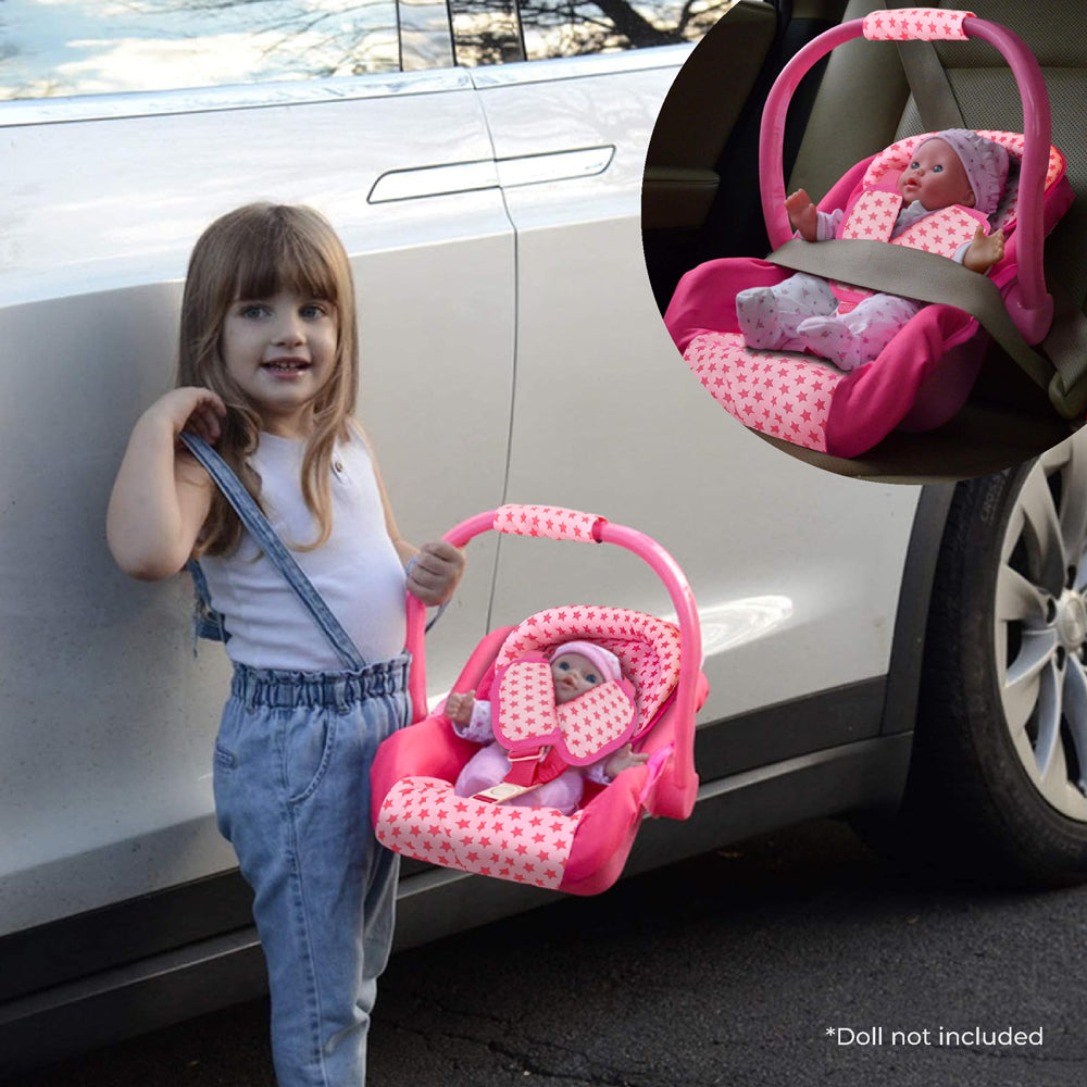 MOON Doll Carrier Car Seat--Pretend to play-Pink — The Moon Brand product image