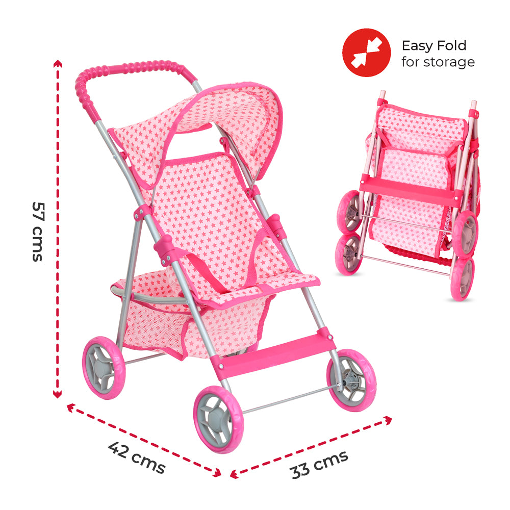 MOON Doll Stroller-Pretend to play-Pink — The Moon Brand product image