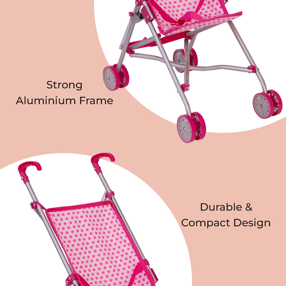 MOON Baby Doll Buggy-Pretend to play-Pink — The Moon Brand product image