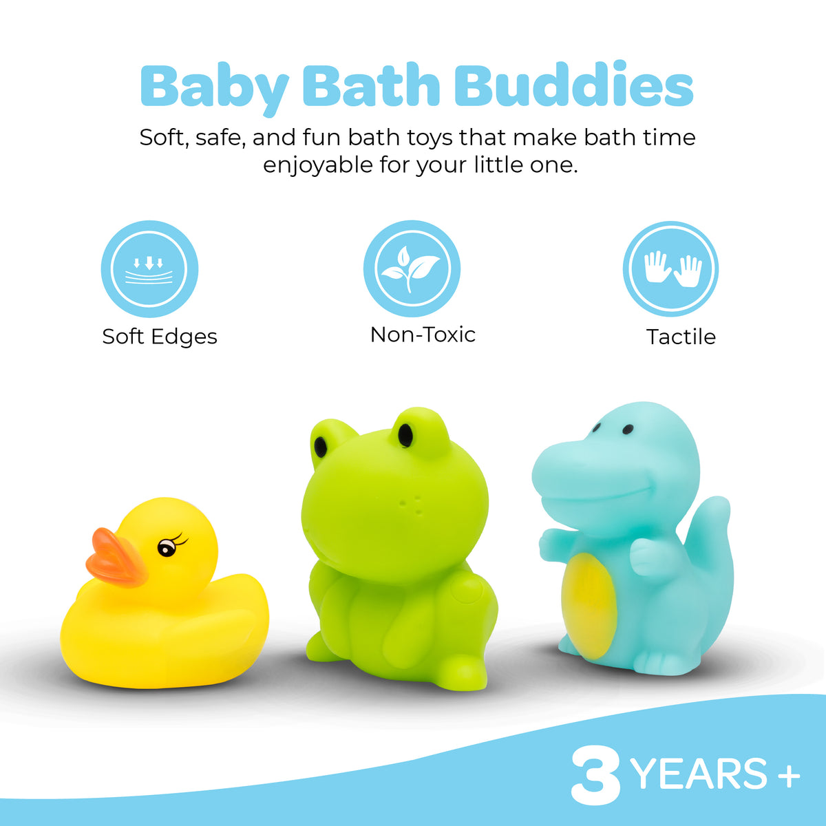 The Moon Brand Splash and Play Baby Bath Toys with Squeaker for Toddlers| Safe & Non-Toxic Bath Time Fun for Babies — The Moon Brand product image