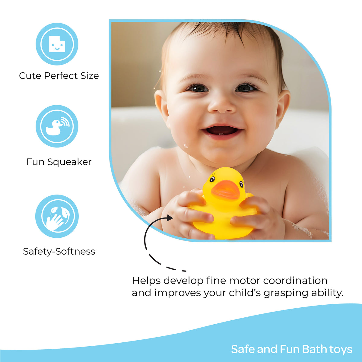 The Moon Brand Splash and Play Baby Bath Toys with Squeaker for Toddlers| Safe & Non-Toxic Bath Time Fun for Babies — The Moon Brand product image