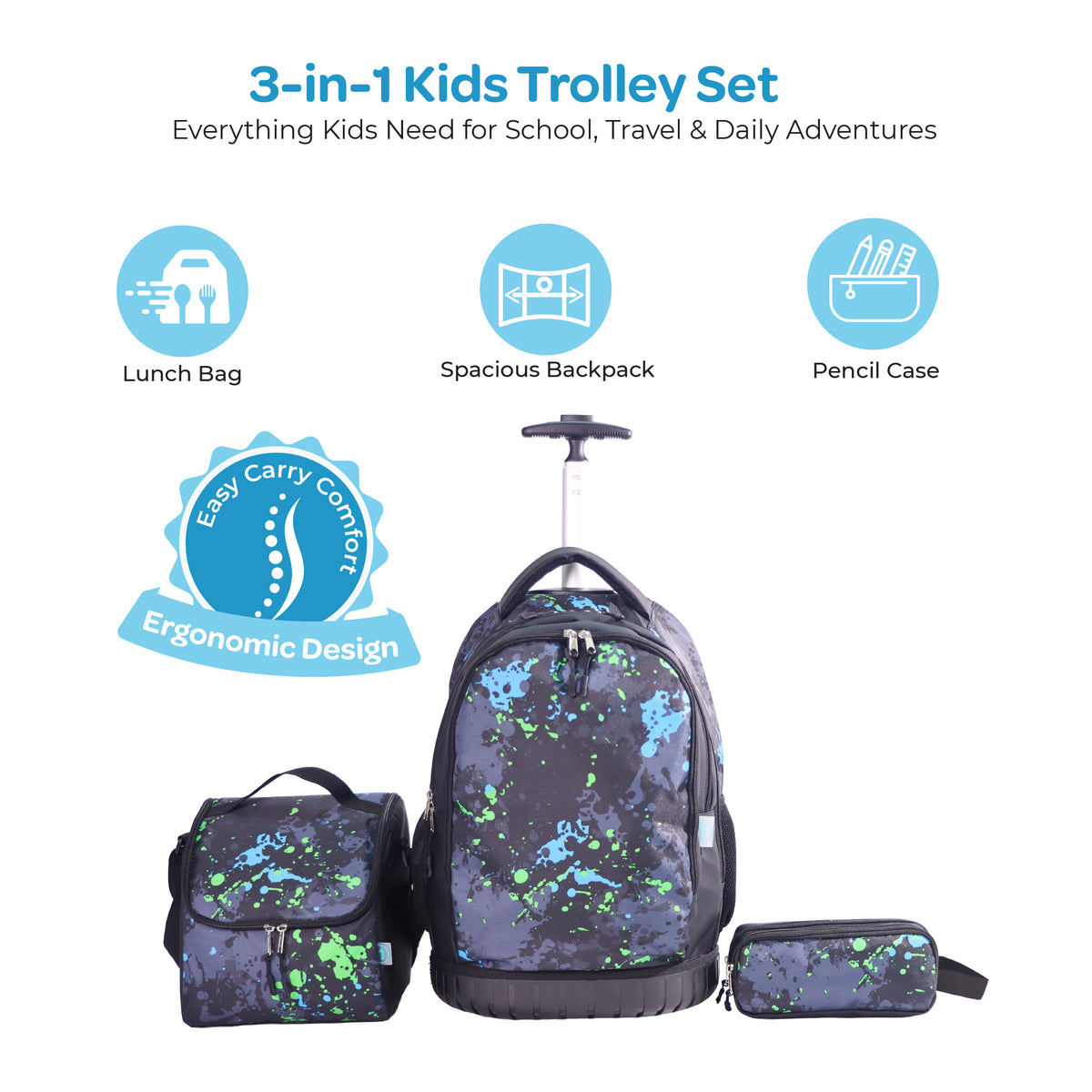 MOON 3 in 1 Kids Trolley Set