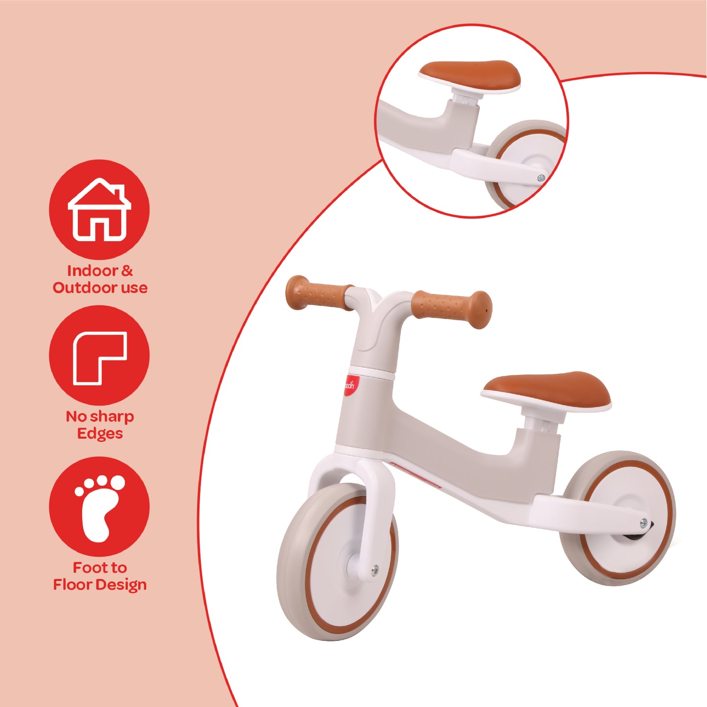 MOON Swift Baby Balance Bike-pink