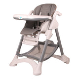 MOON Trestle Foldable Baby Feeding/Dinning Highchair-Grey