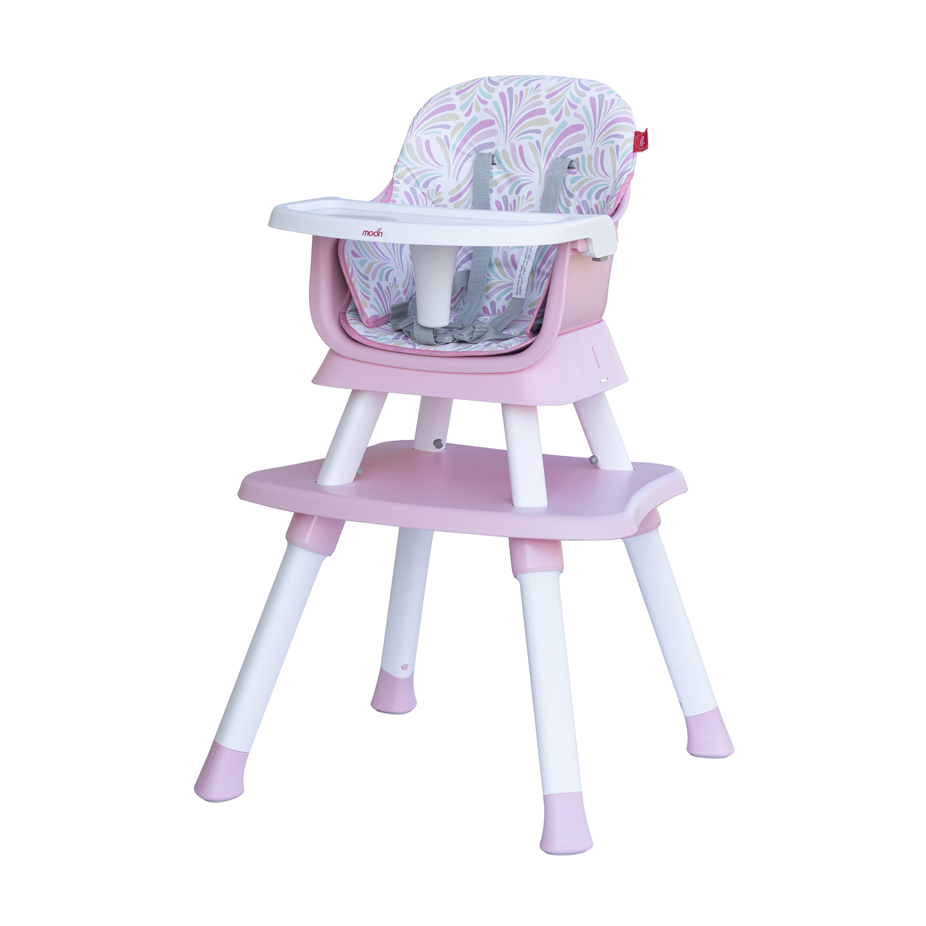 MOON 6 in 1 High Chair-Pink - The Moon Brand™