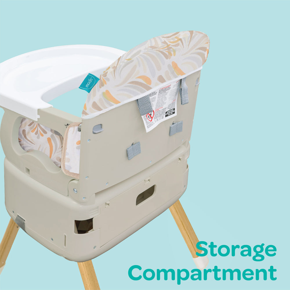 MOON Hite-Rite 4-in-1 Convertible -Baby Highchair-Booster-Dining Chair-Carry Box-Green
