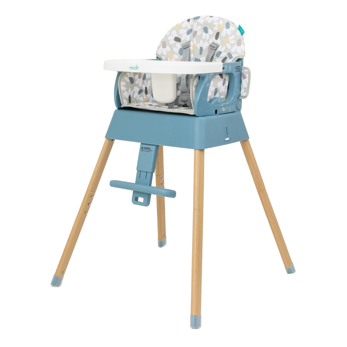 The Moon Brand 5-in-1 Convertible -Highchair-Booster-Dining Chai-: Stylish, Space-Saving, and Safe Dining Solution for Babies and Kids-6m to 3yrs upto 15kgs - Beige