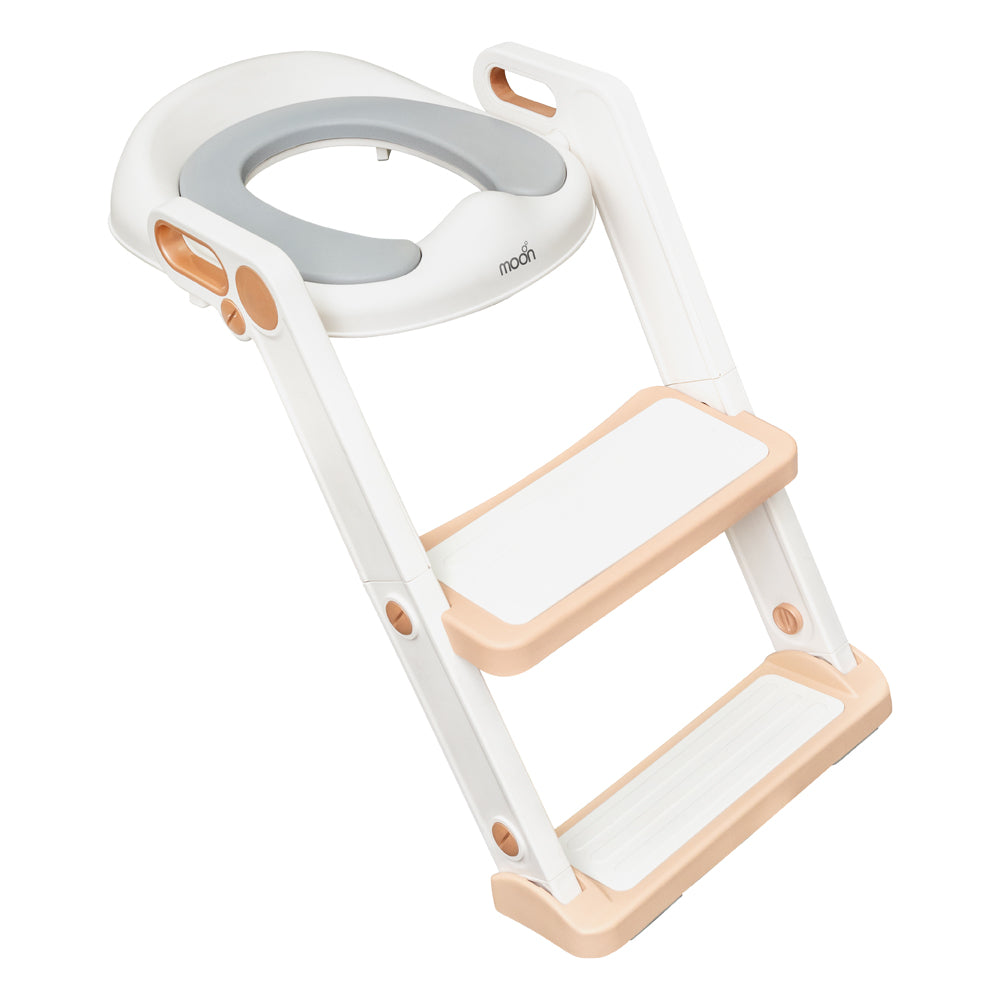 MOON Kids Step Stool Potty Trainer Seat -White and gold - The Moon Brand™