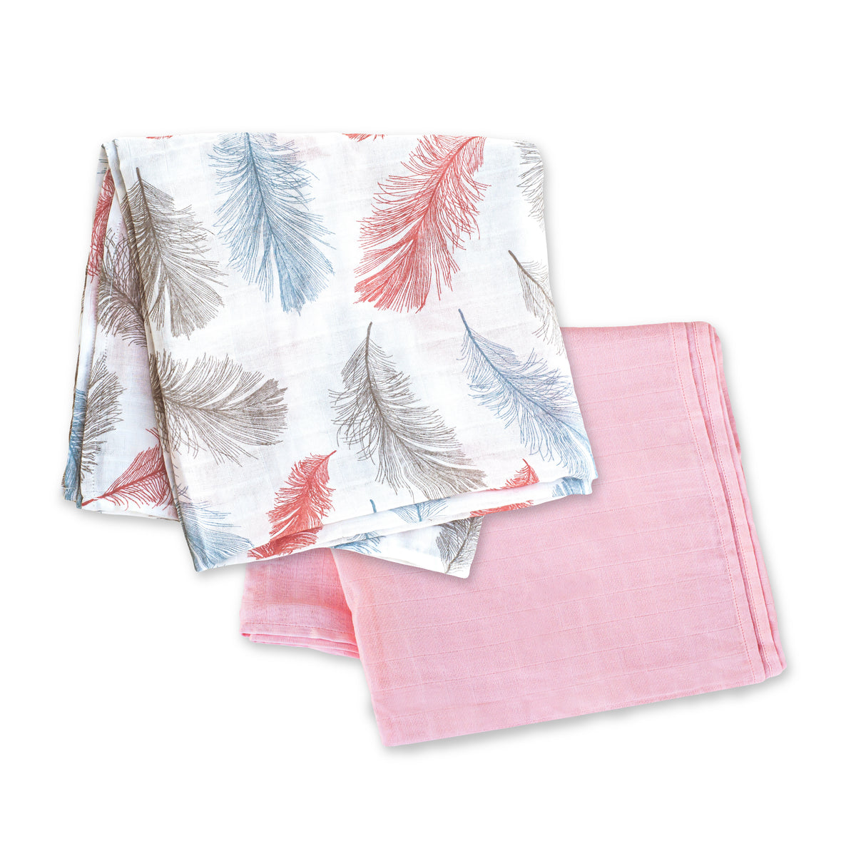 MOON Organic Muslin Wrap/ Swaddle. Pack of 2. Bear Print & Grey. - The Moon Brand™