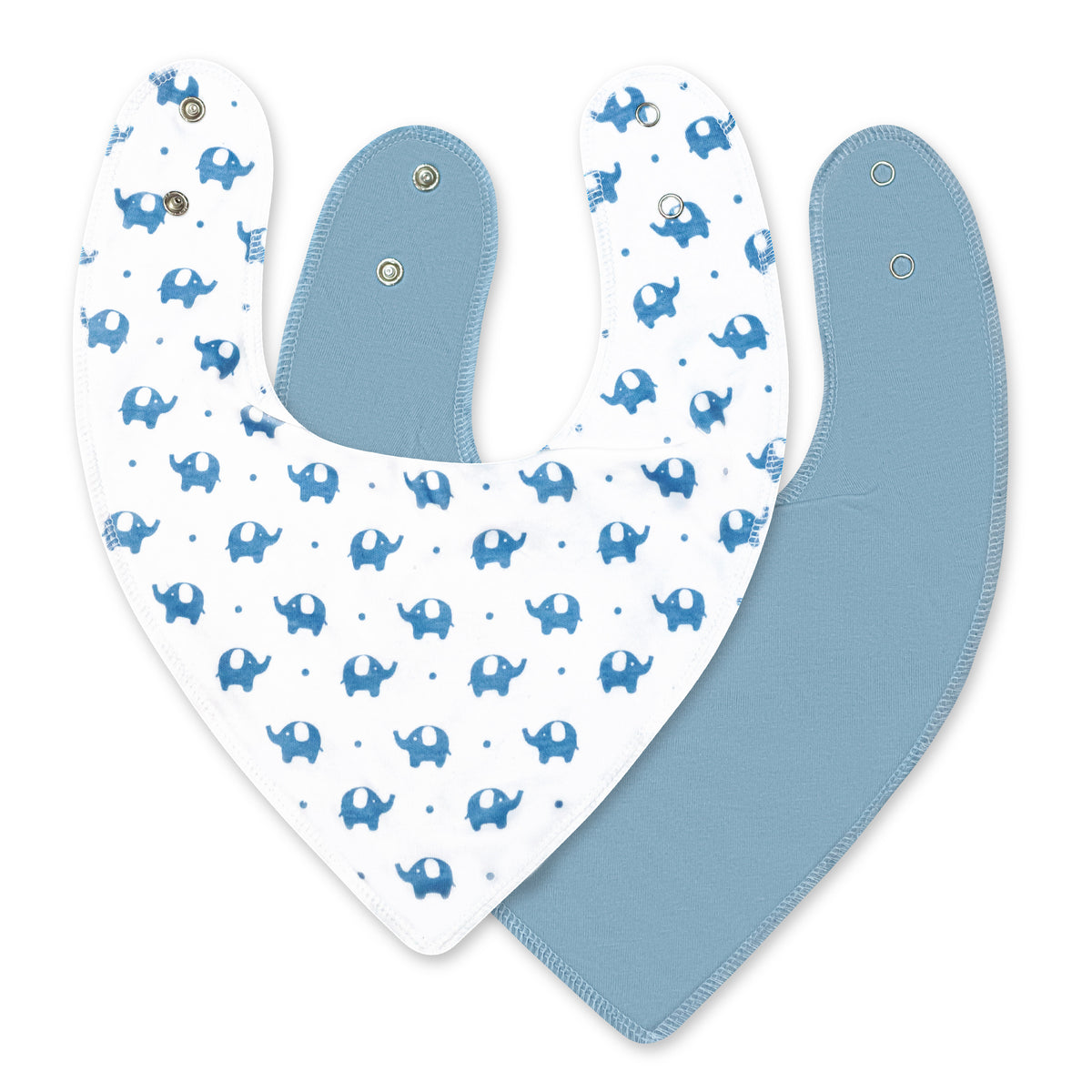 MOON Bandana bibs regular ( Organic) ( PK -2)Bear & Grey - The Moon Brand™