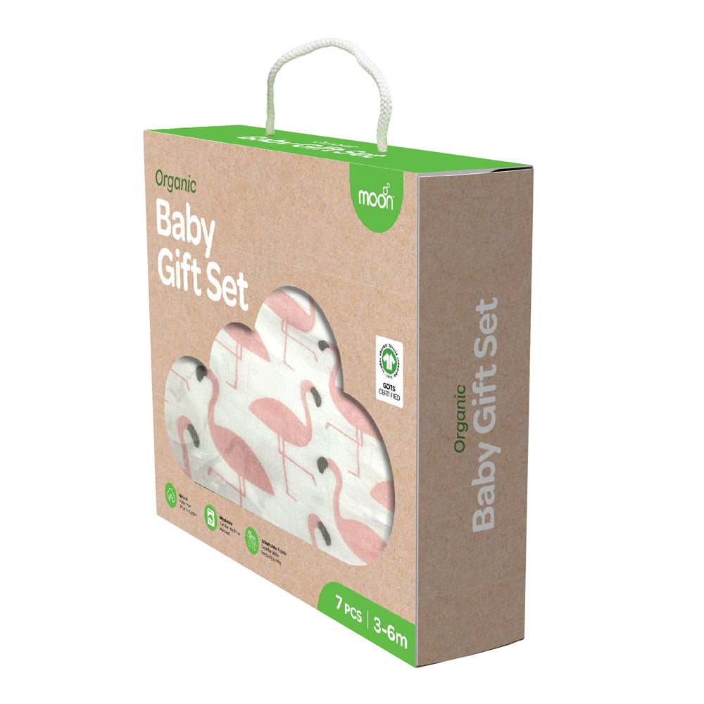 مجموعة ملابس أطفال MOON مكونة من 7 قطع، طبعة بجعة