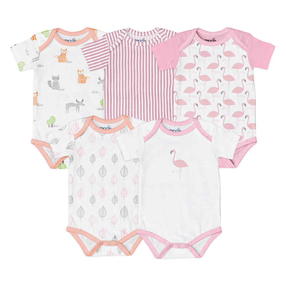 MOON baby body suit set of 5, girls, 6-9m - The Moon Brand™