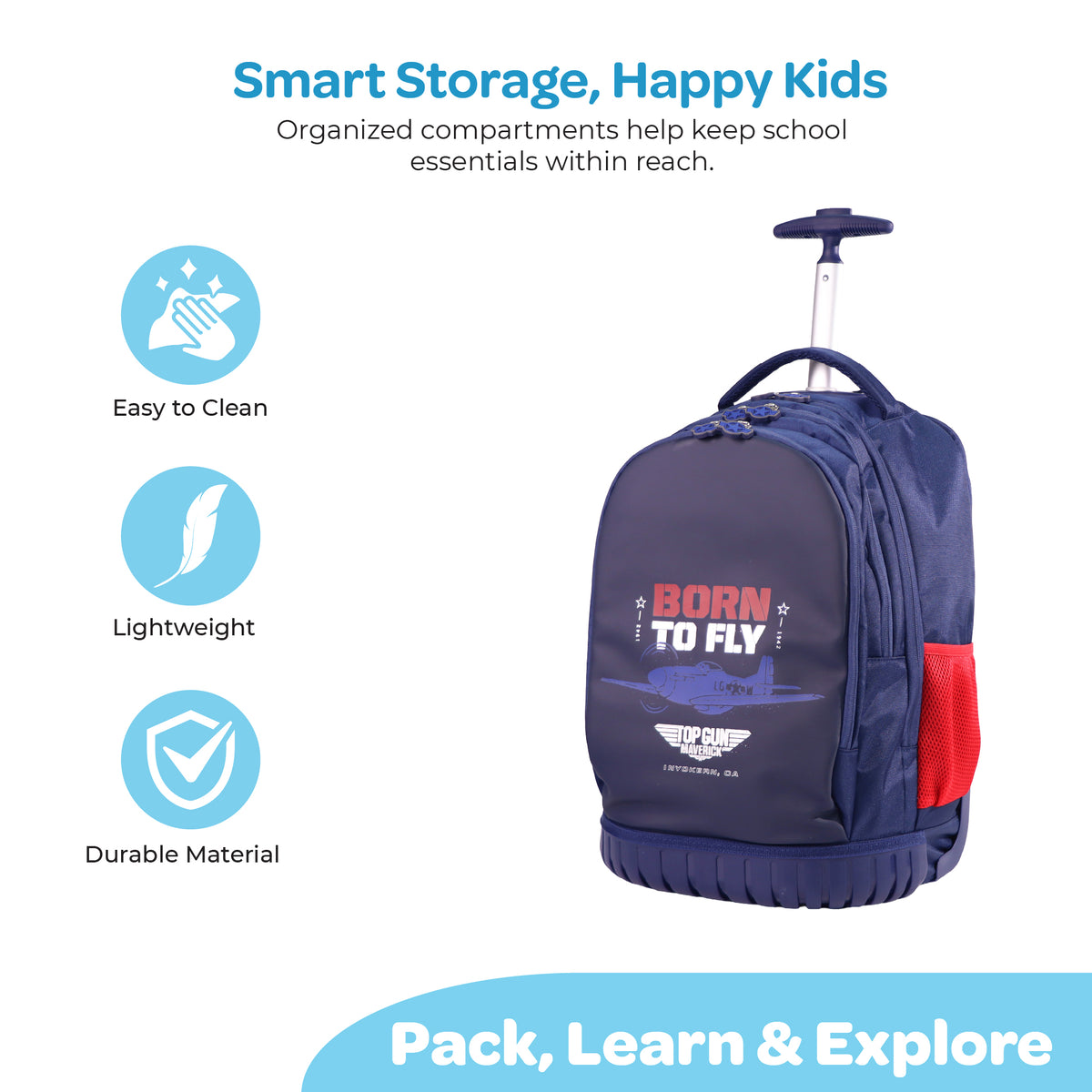 MOON Licensed Top Gun 3-in-1 Kids Trolley Set