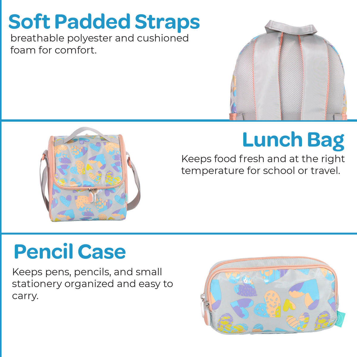 MOON 3 in 1 Kids Backpack Set
