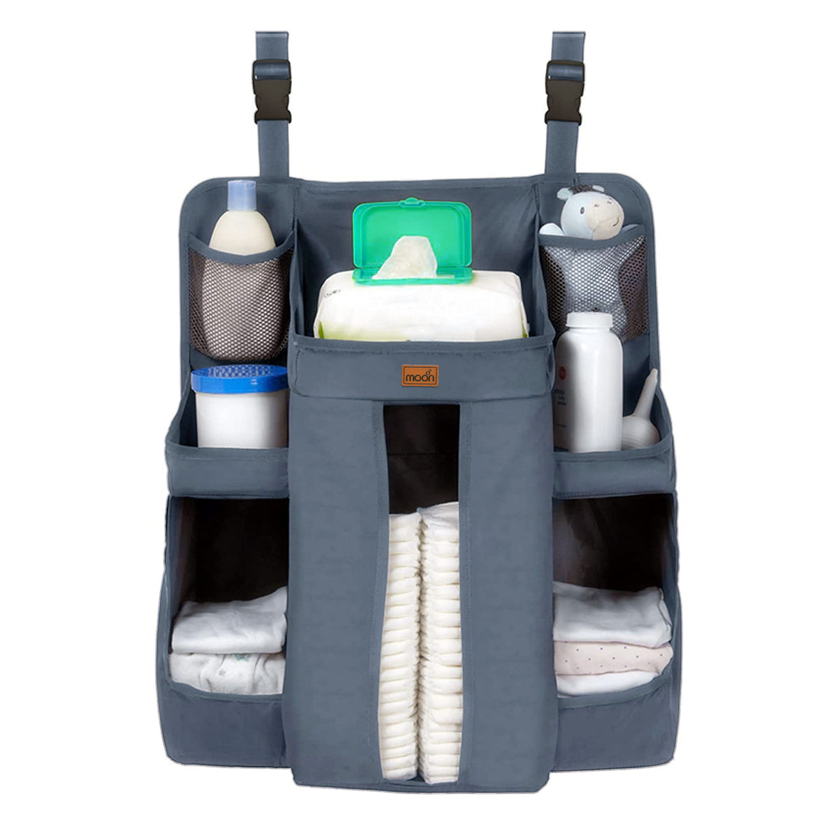 MOON Baby Crib Orgnizer- Light Grey - The Moon Brand™