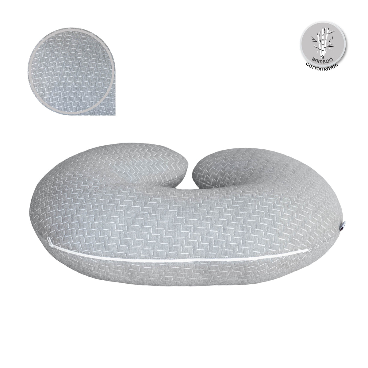 MOON Feeding Pillow with Bamboo rayon - Grey — The Moon Brand product image