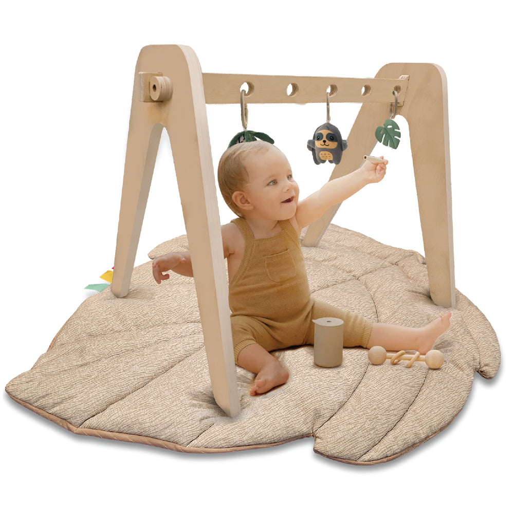 MOON Natures Nook maple Leaf Shaped Baby Playmat -Beige