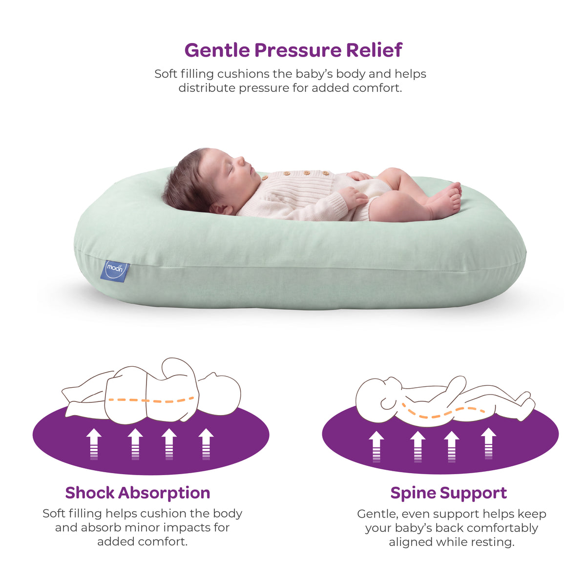 MOON Premium Baby Lounger - Green
