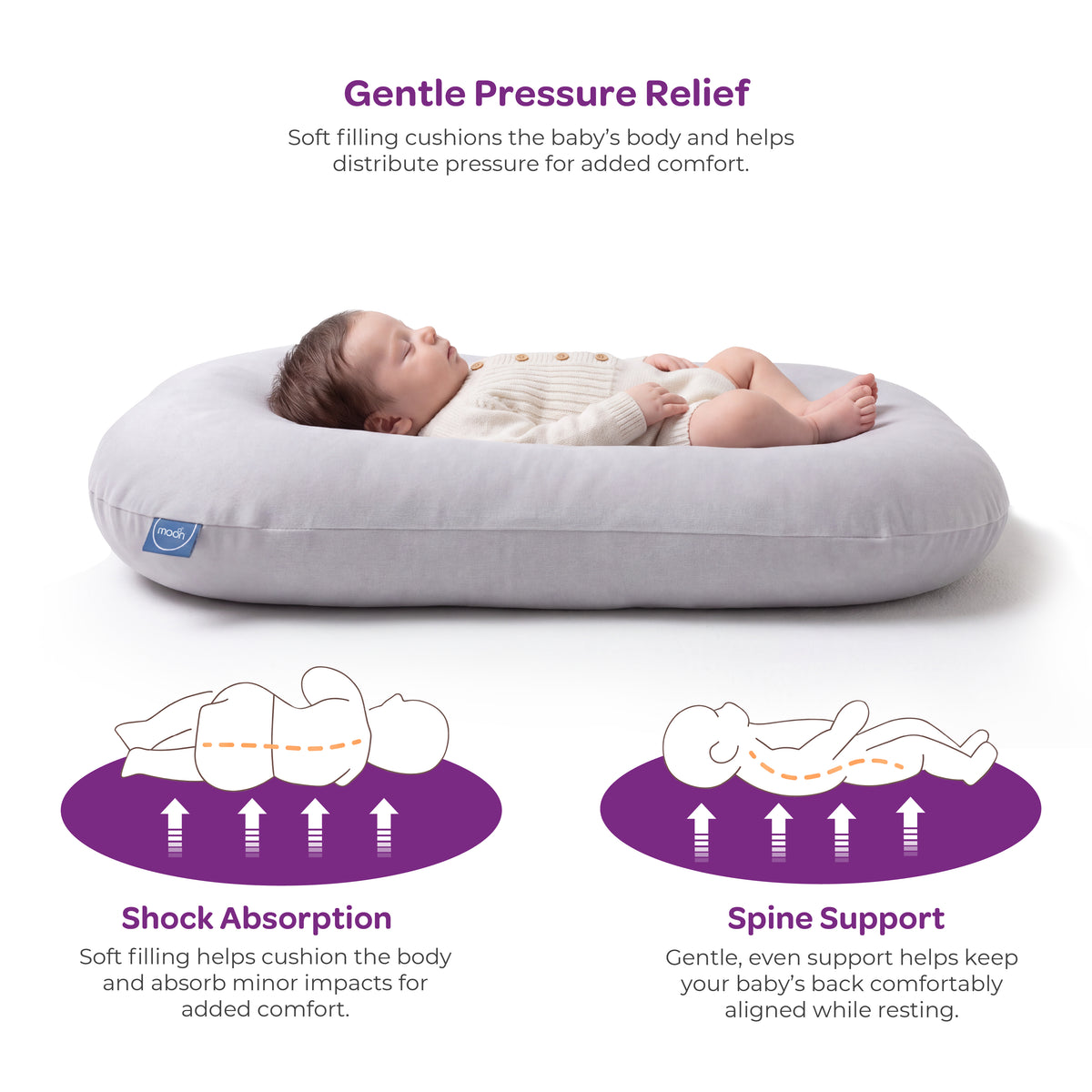 MOON Premium Baby Lounger - Grey