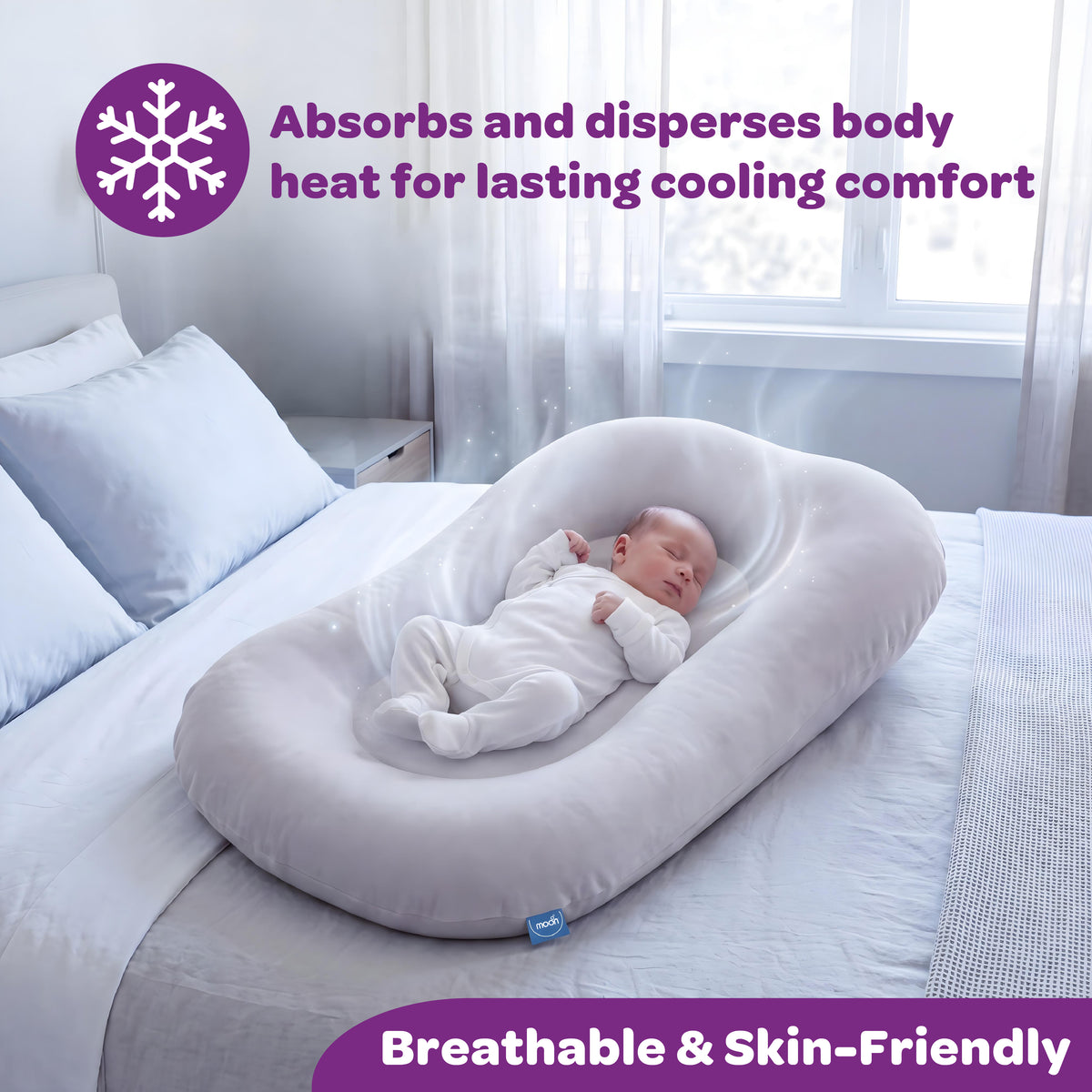 MOON Premium Baby Lounger - Grey