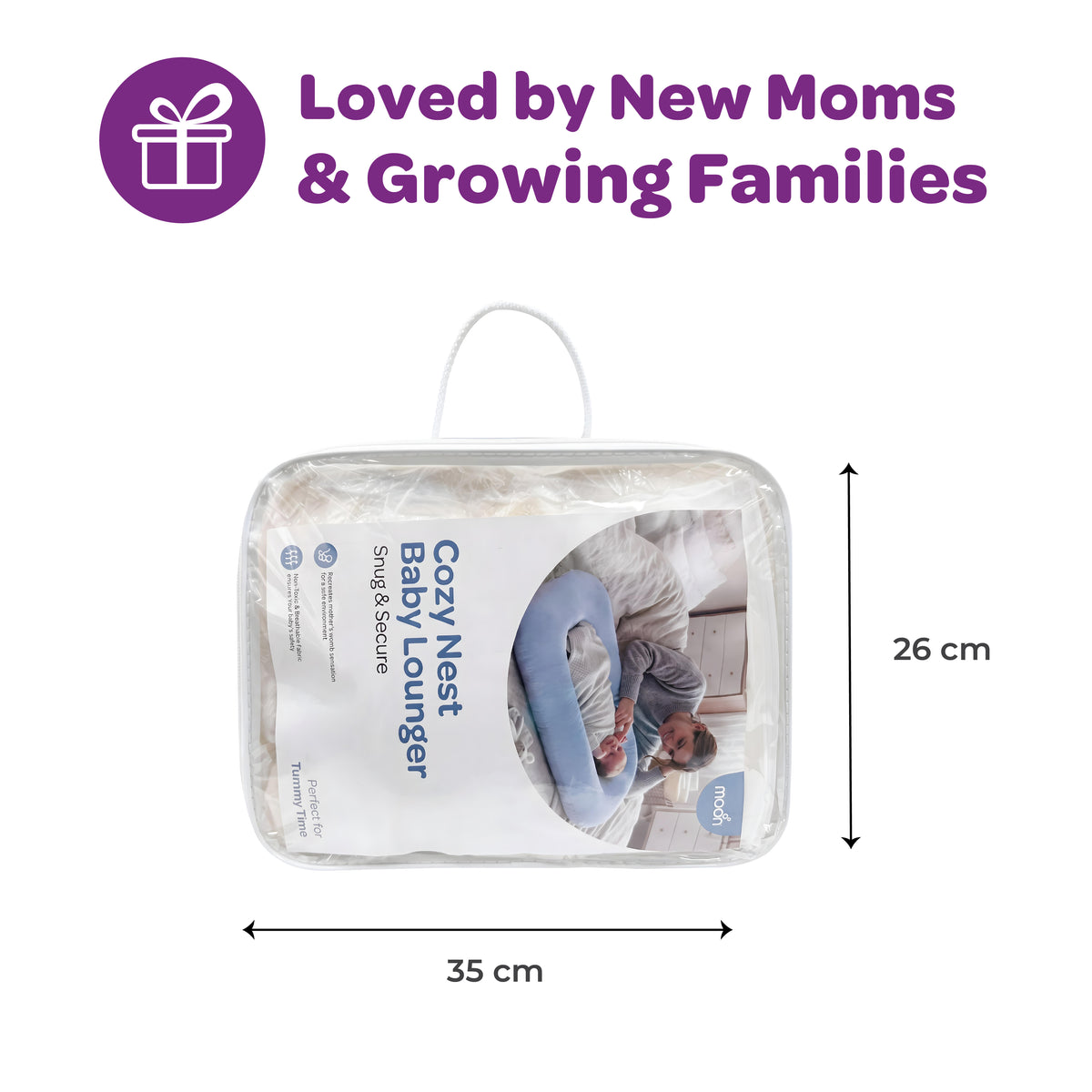 MOON Premium Baby Lounger - Grey