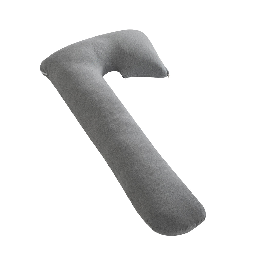 MOON Organic J Shaped Maternity Pillow-Light Grey - The Moon Brand™
