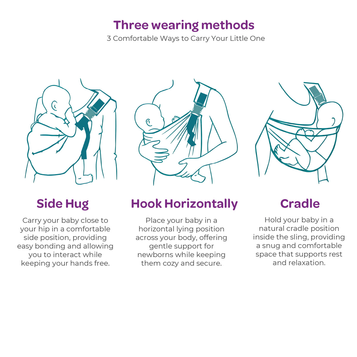 MOON Baby Carrier Baby Sling Carrier-Grey