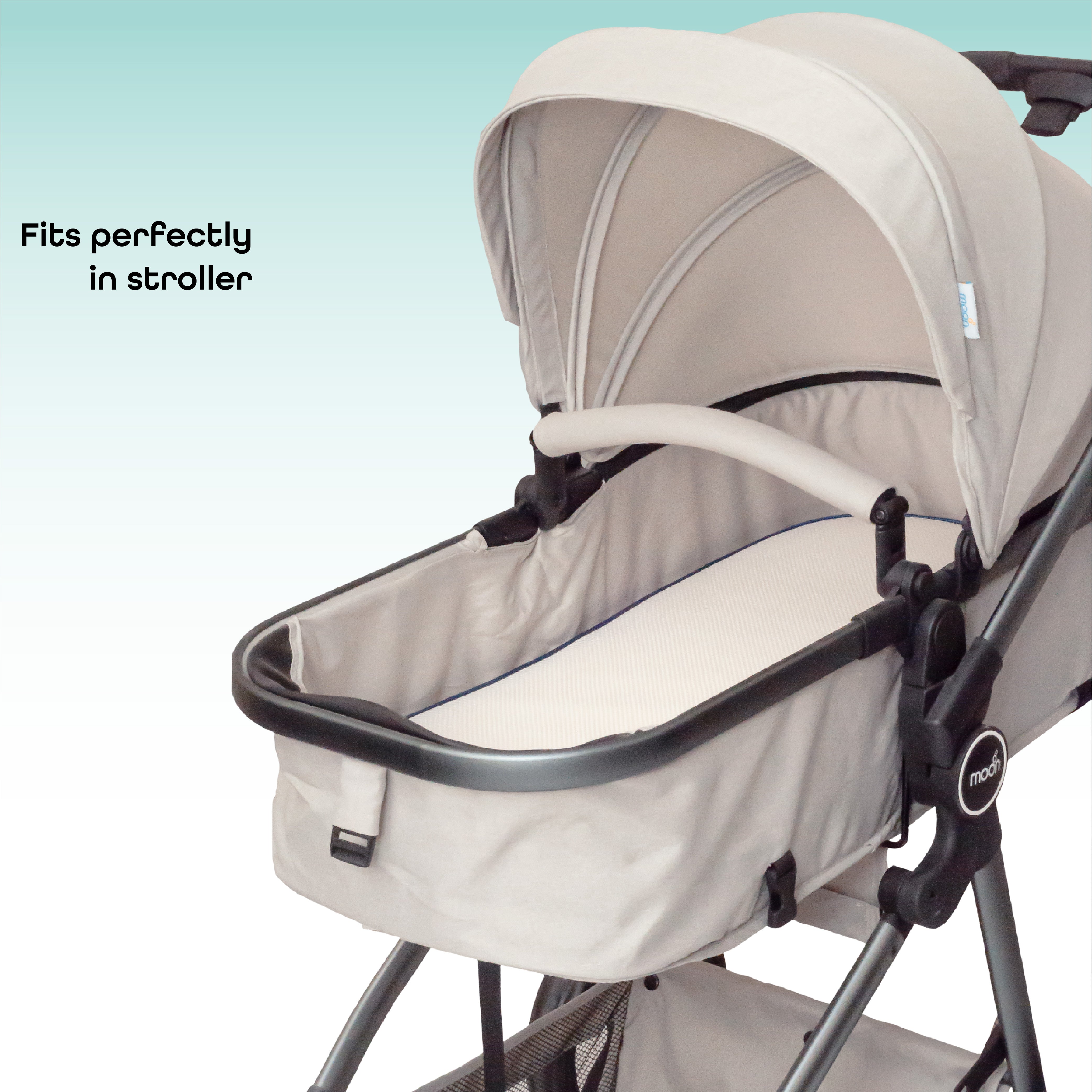 MOON CRIB & PRAM MATTRESS Classic Foam Moses Basket Mattress, White - The Moon Brand™
